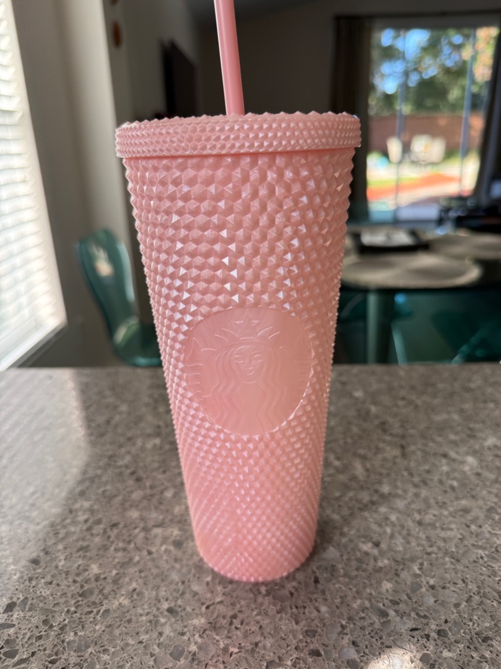 Starbucks Pale Pink Studded Tumbler with Straw
